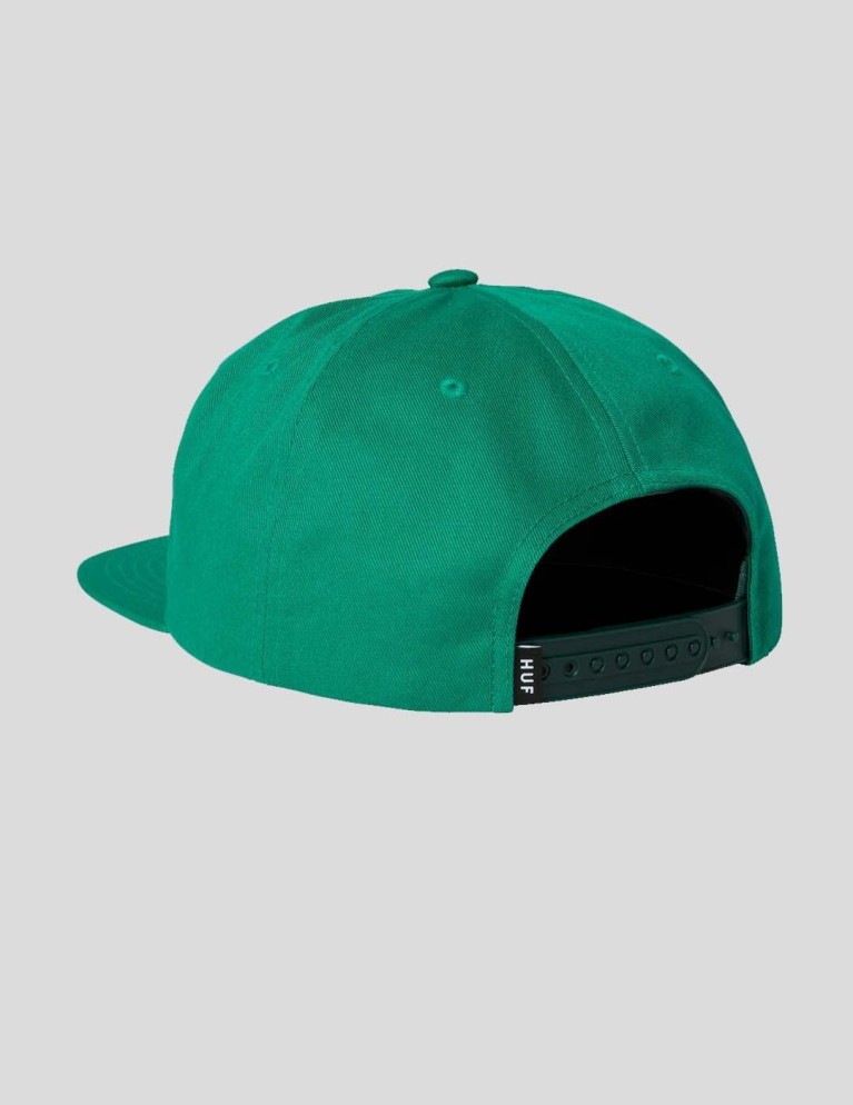 Gorra HUF set triplo triangle snapback emerald
